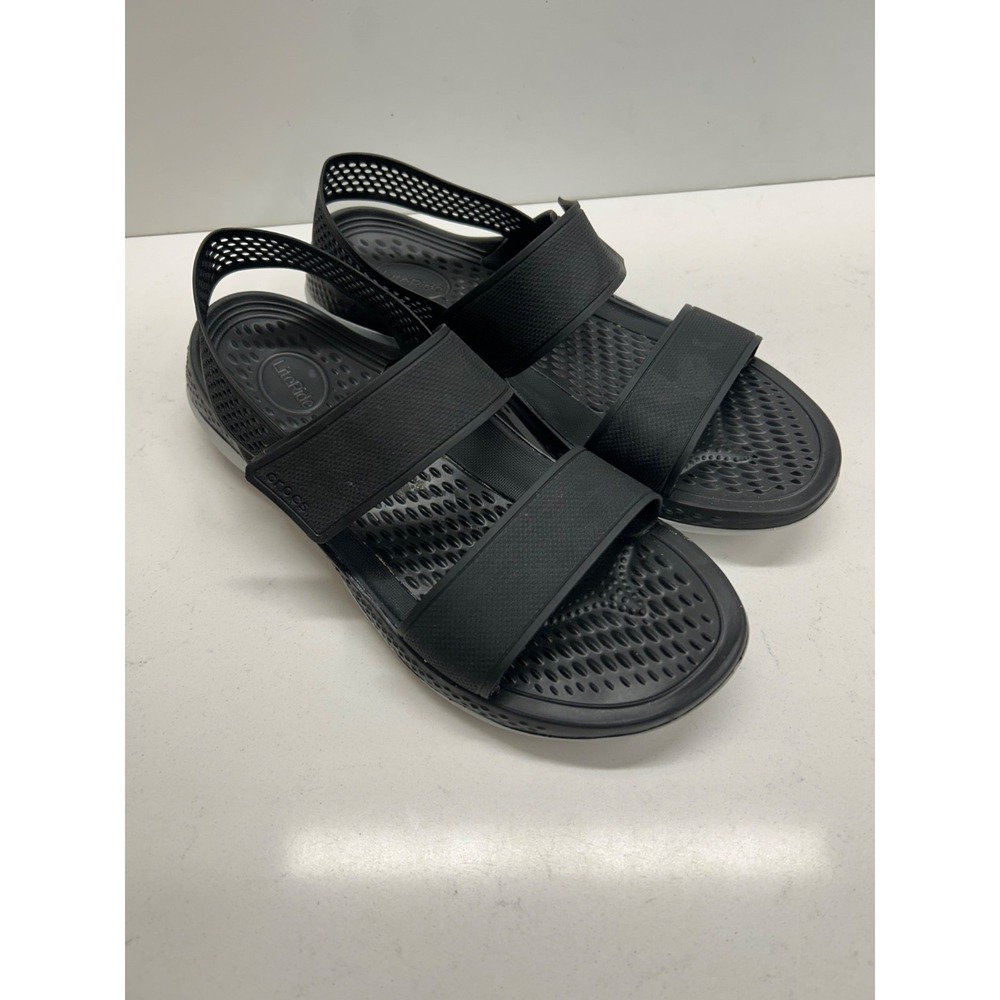 Crocs Womens Black LiteRide Sandals Size 9